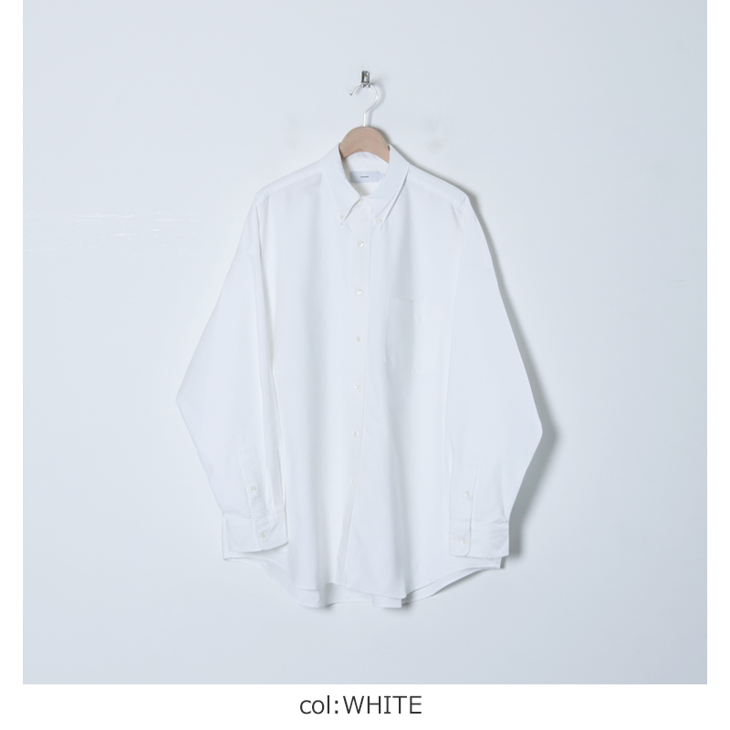 グラフペーパー メンズ オーバーサイズシャツ ホワイト