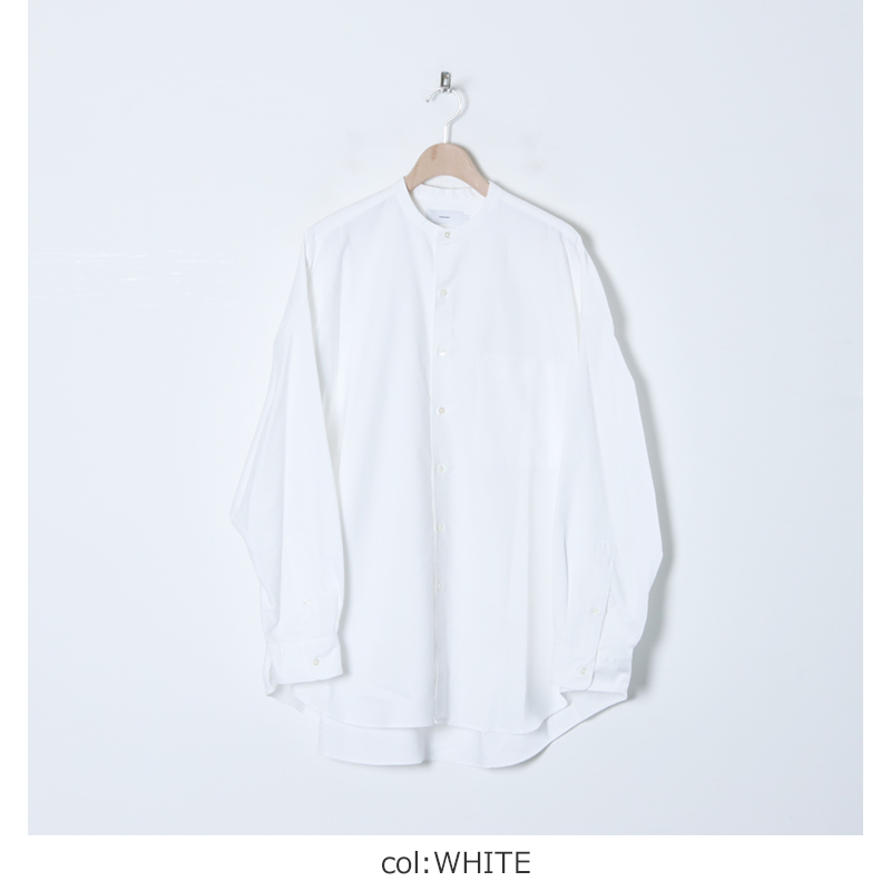 Graphpaper(եڡѡ) Oxford Oversized Band Collar Shirt