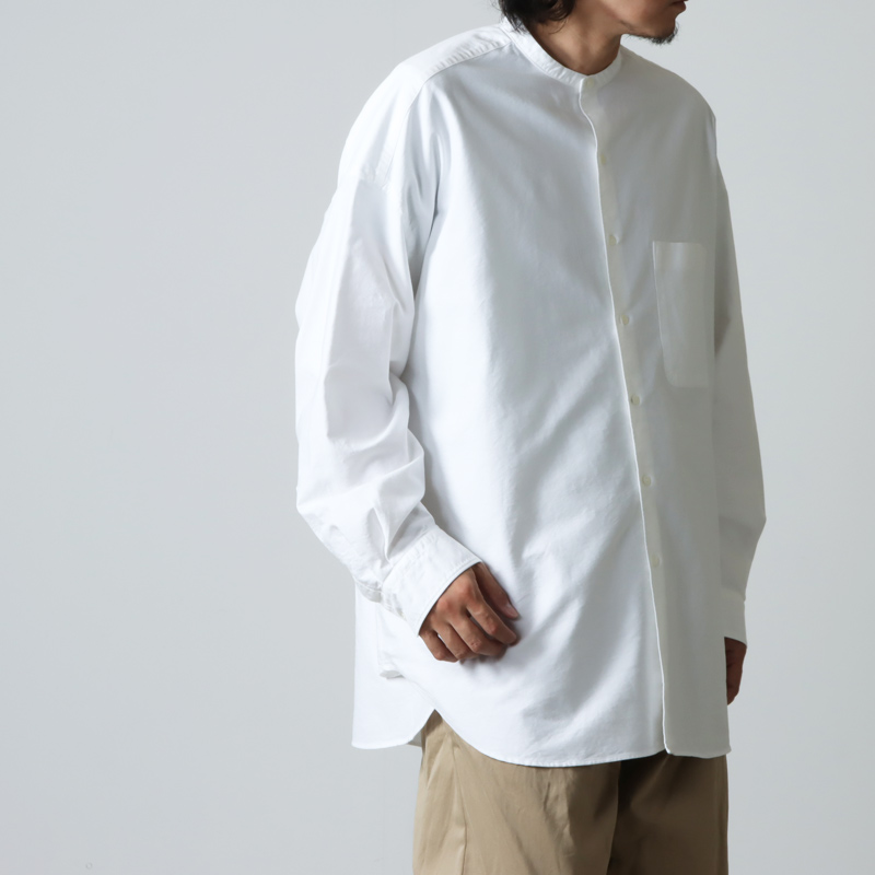 Graphpaper(եڡѡ) Oxford Oversized Band Collar Shirt