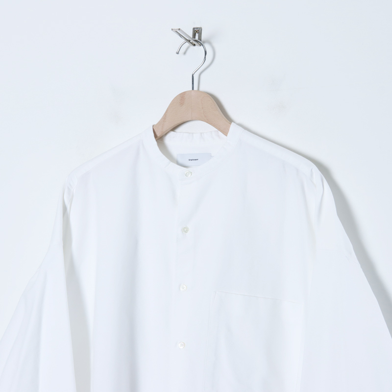 Graphpaper (グラフペーパー) Oxford Oversized Band Collar Shirt /  オックスフォードオーバーサイズドバンドカラーシャツ