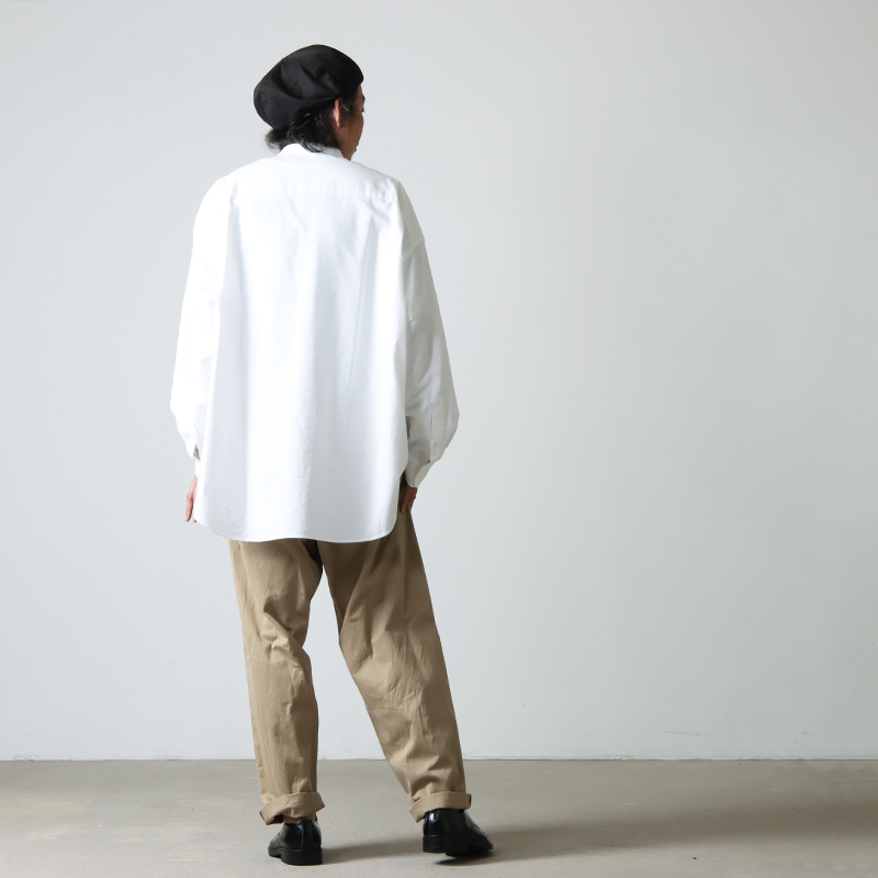 Graphpaper(グラフペーパー) Oxford Oversized Band Collar Shirt