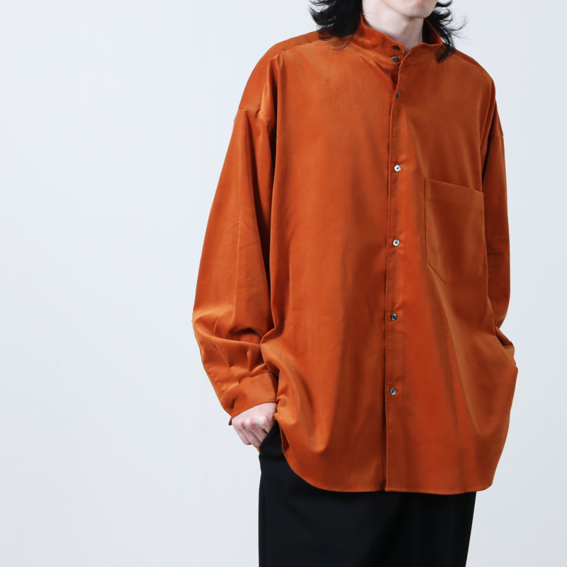 Graphpaper (グラフペーパー) Suvin Corduroy Stand Collar Shirt / スビンコーデュロイスタンドカラーシャツ