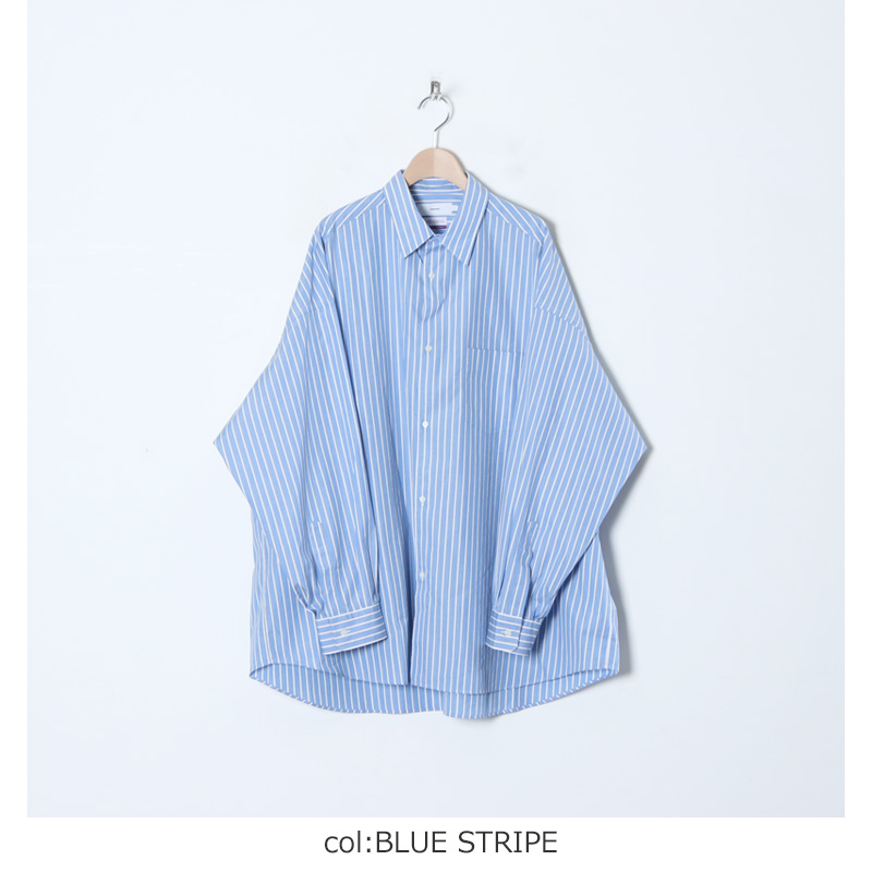 Graphpaper (グラフペーパー) SOKTAS High Count Broad L/S Oversized Regular Collar  Shirt / ソクタス ロングスリーブオーバーサイズレギュラーカラーシャツ