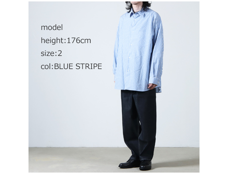 Graphpaper(եڡѡ) SOKTAS High Count Broad L/S Oversized Regular Collar Shirt