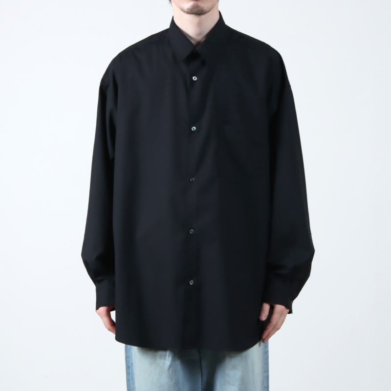 Graphpaper (グラフペーパー) Fine Wool Tropical Oversized Regular Collar Shrt /  ファインウールトロピカルオーバーサイズドレギュラーカラーシャツ