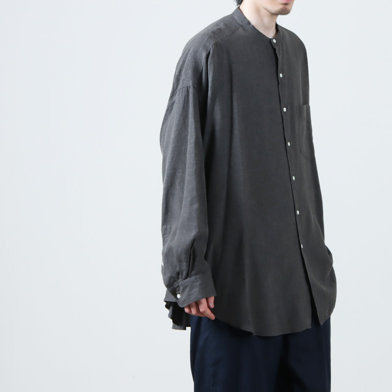 Graphpaper (グラフペーパー) Linen Cupro L/S Oversized Band Collar 