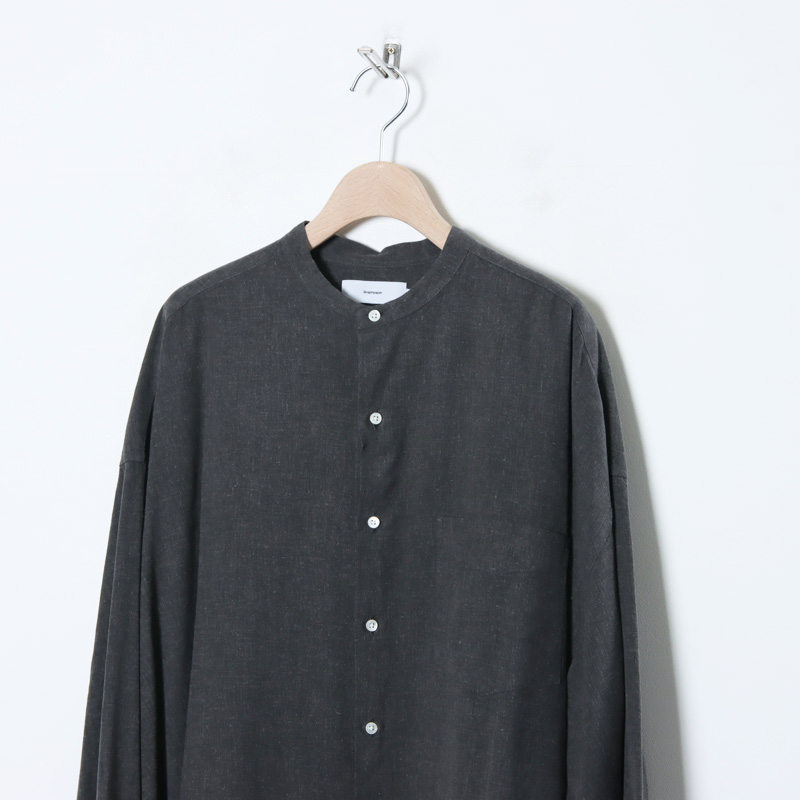Graphpaper(եڡѡ) Linen Cupro L/S Oversized Band Collar Shirt