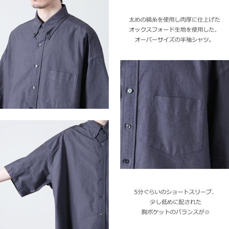 Graphpaper(եڡѡ) Oxford S/S Oversized B.D Shirt