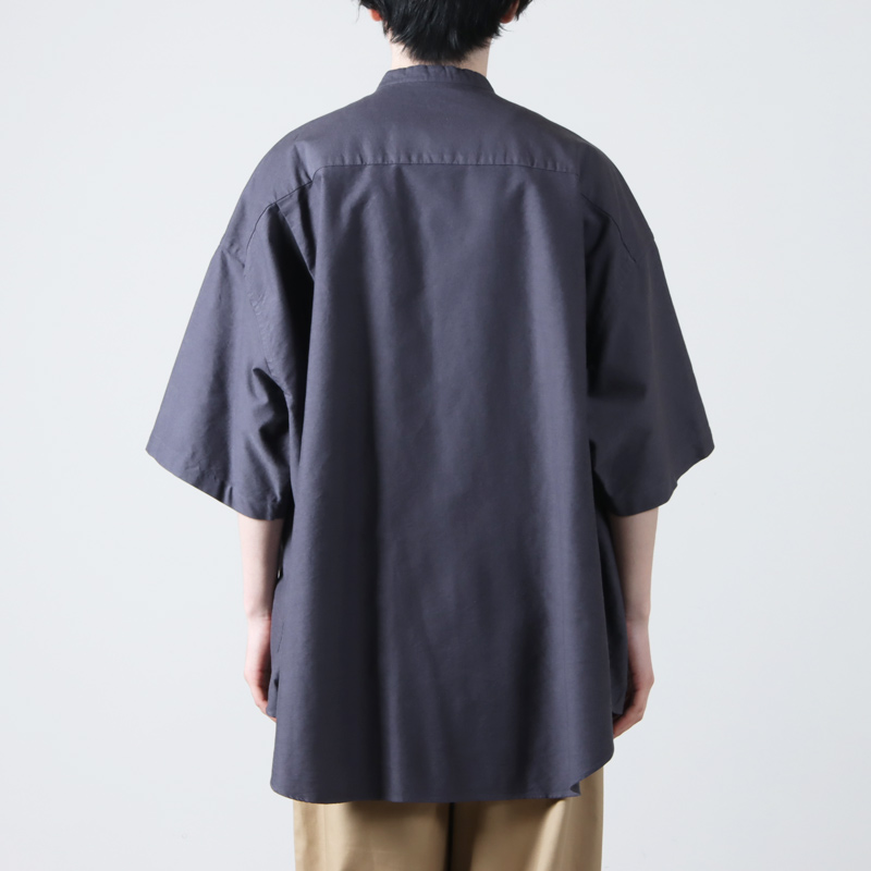 Graphpaper(եڡѡ) Oxford S/S Oversized Band Collar Shirt