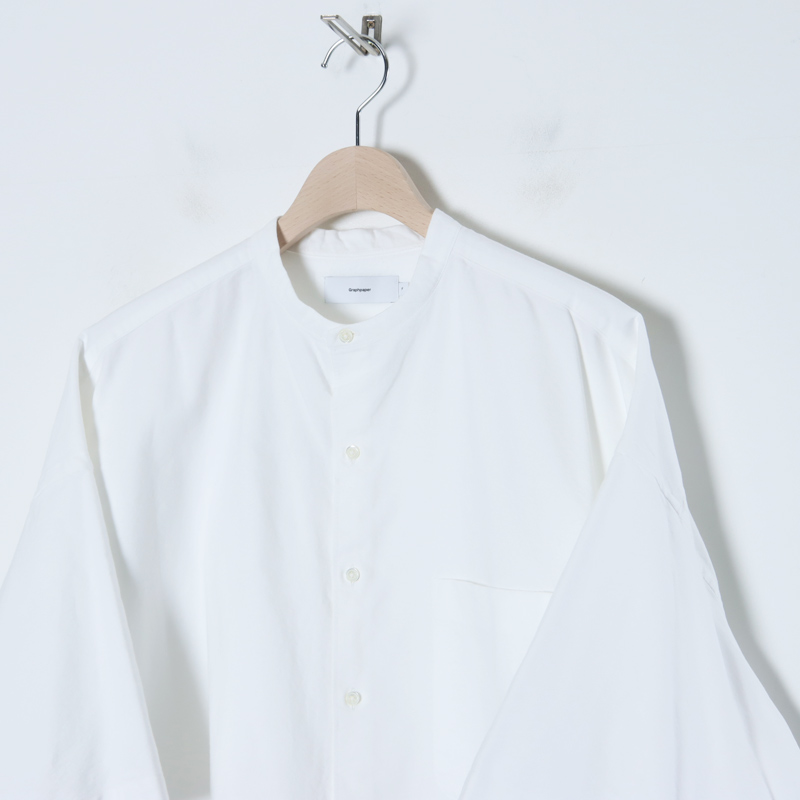 Graphpaper (グラフペーパー) Oxford S/S Oversized Band Collar Shirt 