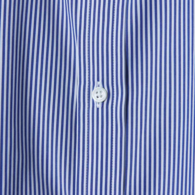 Graphpaper(եڡѡ) High Count Regular Collar Shirt Blue Stripe