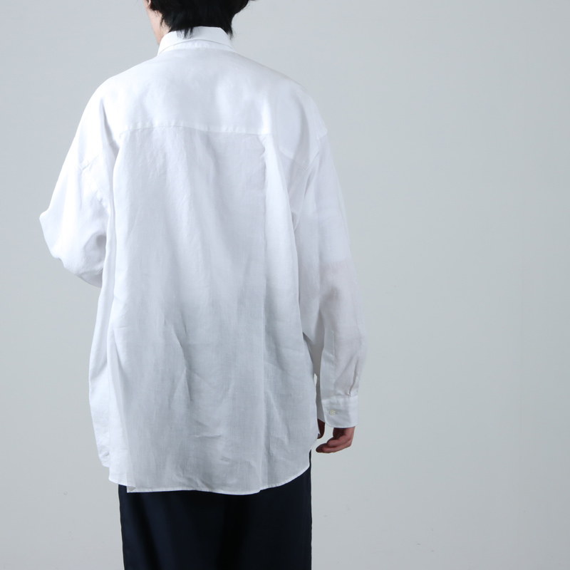 Graphpaper (グラフペーパー) Linen L/S Oversized Regular Collar Shirt /  リネンL/Sオーバーサイズドレギュラーカラーシャツ