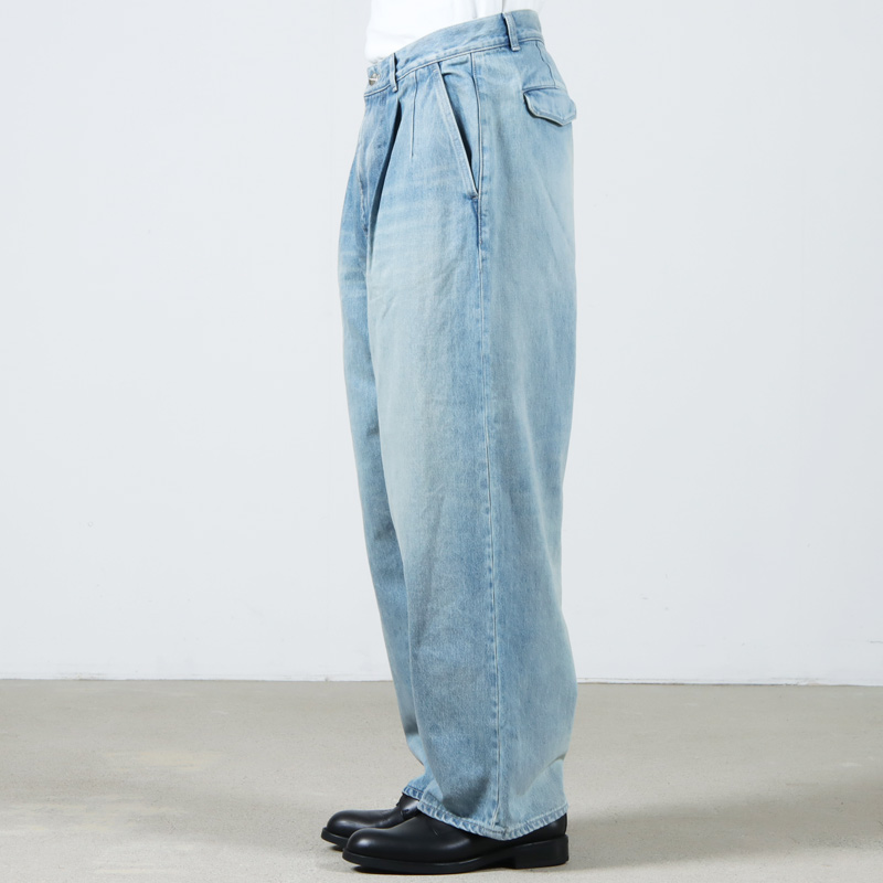 Graphpaper (グラフペーパー) Selvage Denim Two Tuck Pants LIGHT