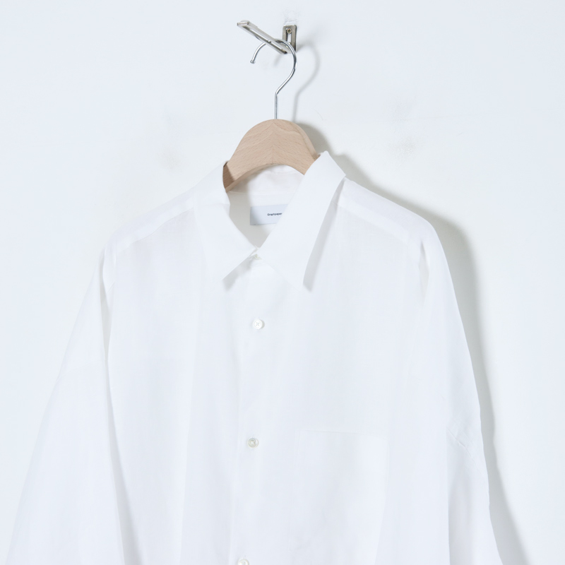 Graphpaper(եڡѡ) Linen L/S Oversized Regular Collar Shirt