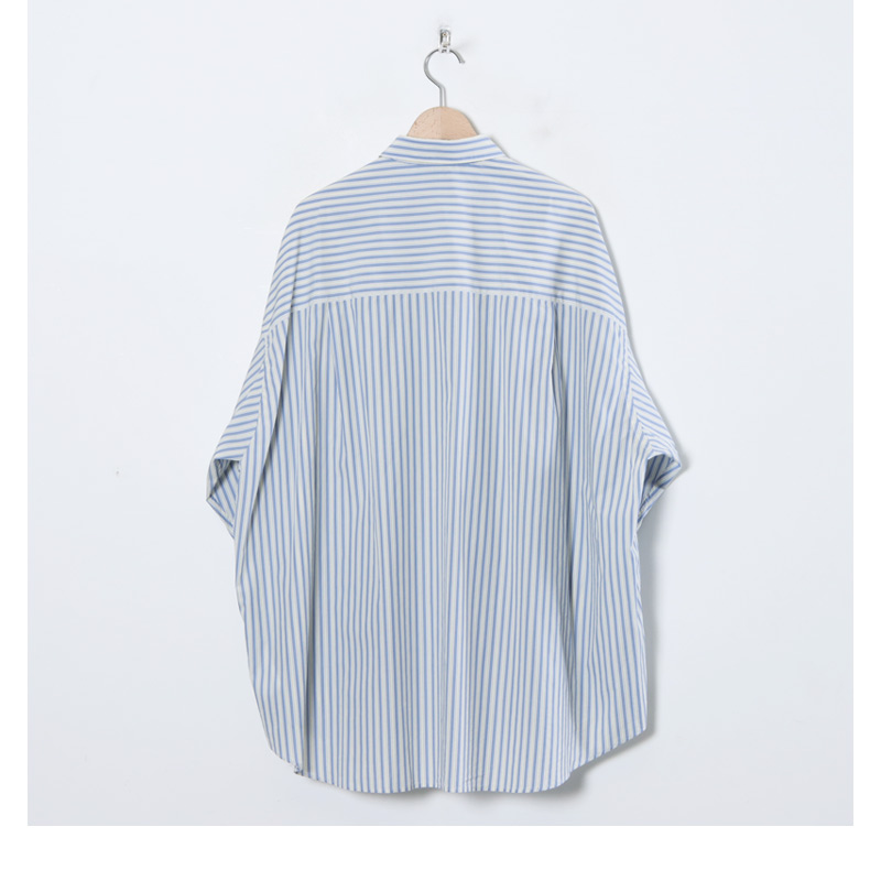 Graphpaper(եڡѡ) Broad L/S Oversized Regular Collar Shirt Stripe