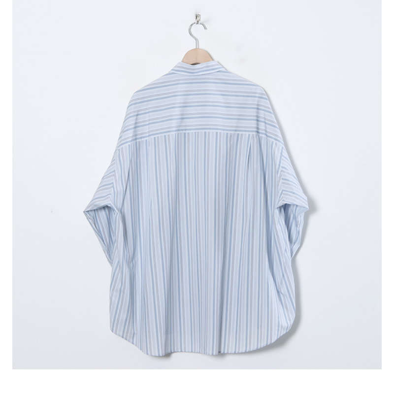 Graphpaper(եڡѡ) Broad L/S Oversized Regular Collar Shirt Stripe