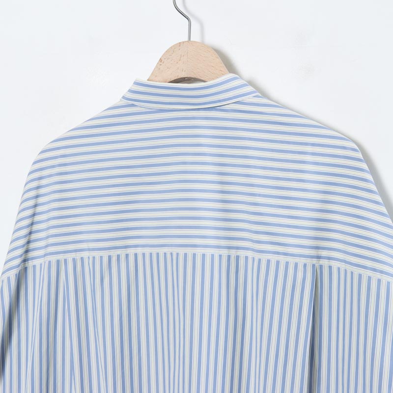 Graphpaper(եڡѡ) Broad L/S Oversized Regular Collar Shirt Stripe