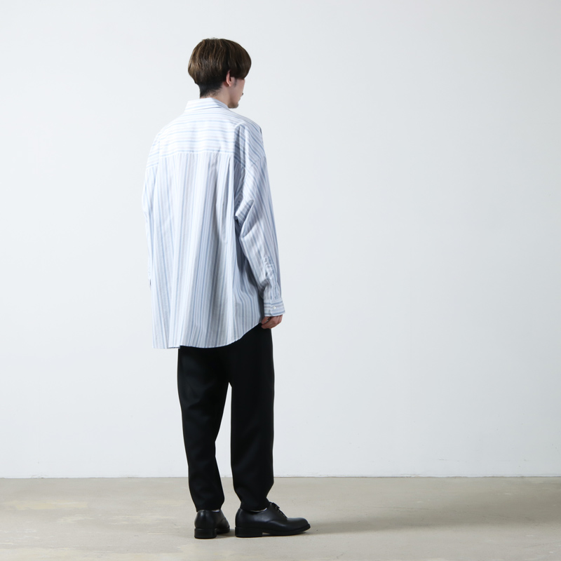 Graphpaper(եڡѡ) Broad L/S Oversized Regular Collar Shirt Stripe