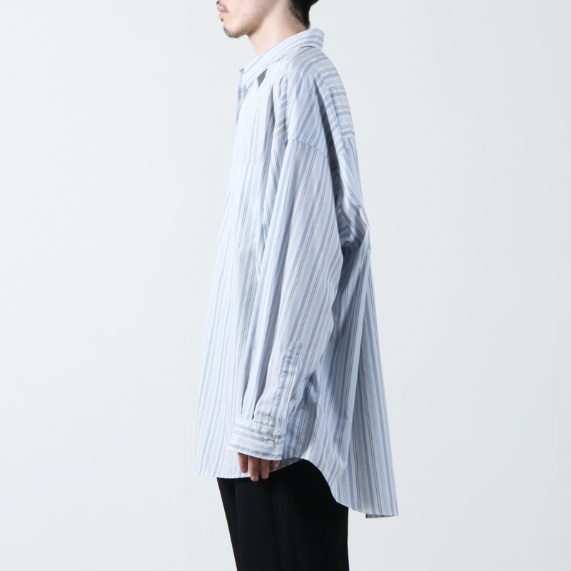 Graphpaper(եڡѡ) Broad L/S Oversized Regular Collar Shirt Stripe