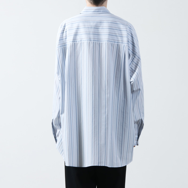 Graphpaper(եڡѡ) Broad L/S Oversized Regular Collar Shirt Stripe