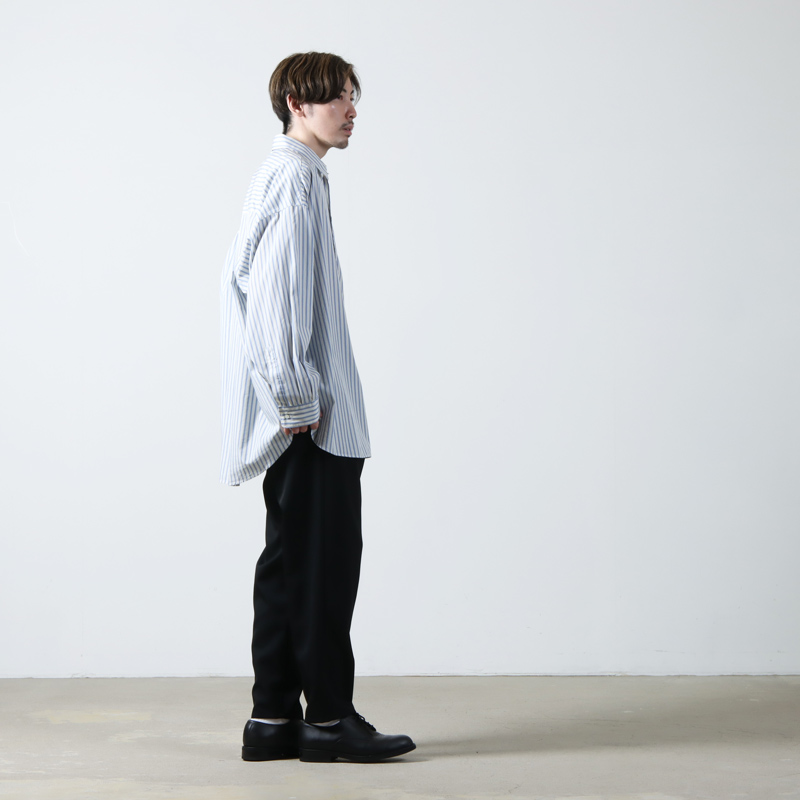 Graphpaper(եڡѡ) Broad L/S Oversized Regular Collar Shirt Stripe