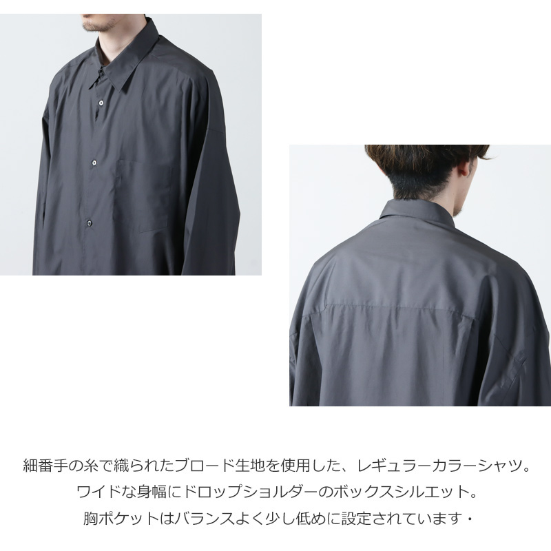 Graphpaper(եڡѡ) Broad L/S Oversized Regular Collar Shirt