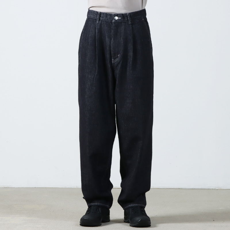 Graphpaper(եڡѡ) Colorfast Denim Two Tuck Tapered Pants