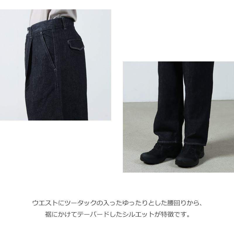 Graphpaper(եڡѡ) Colorfast Denim Two Tuck Tapered Pants