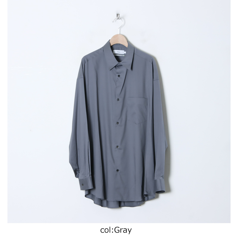 Graphpaper(եڡѡ) Silicon Poplin Oversized Regular Collar Shirt