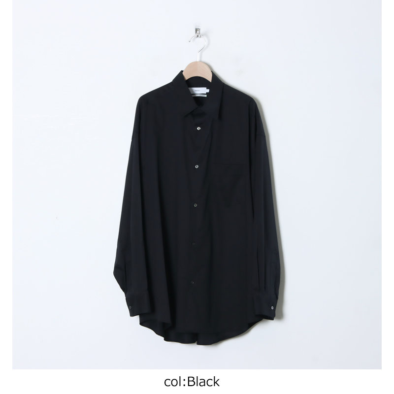 Graphpaper(եڡѡ) Silicon Poplin Oversized Regular Collar Shirt