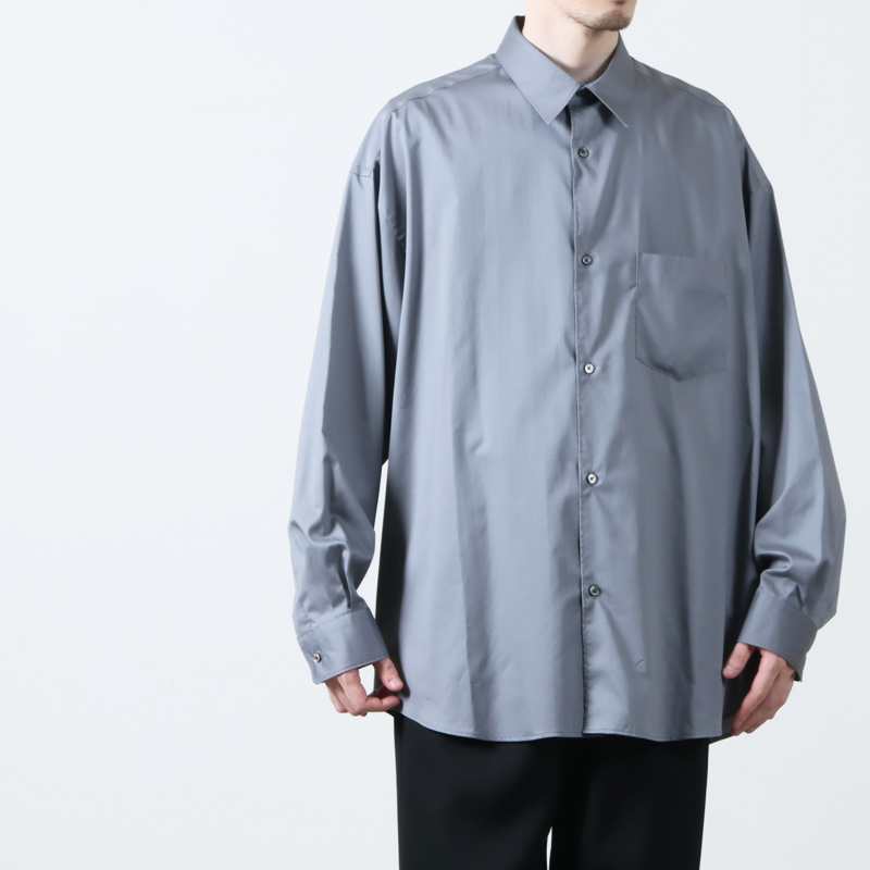 Graphpaper(եڡѡ) Silicon Poplin Oversized Regular Collar Shirt