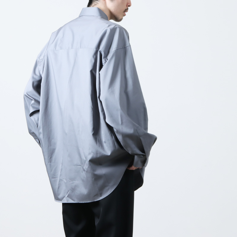 Graphpaper(եڡѡ) Silicon Poplin Oversized Regular Collar Shirt