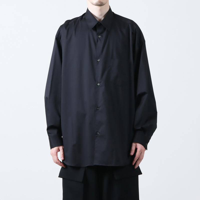 Graphpaper(եڡѡ) Silicon Poplin Oversized Regular Collar Shirt