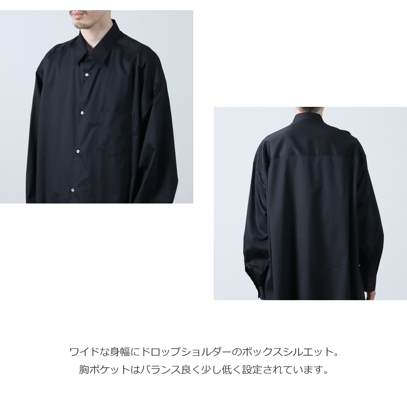 Graphpaper(եڡѡ) Silicon Poplin Oversized Regular Collar Shirt