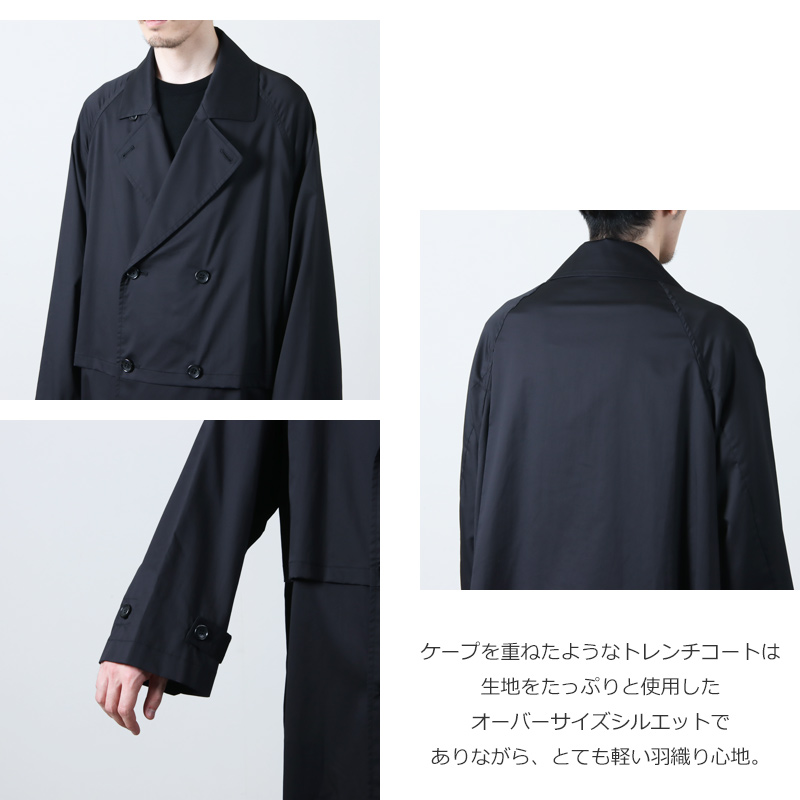 Graphpaper(եڡѡ) Silicon Poplin Cape Trench Coat