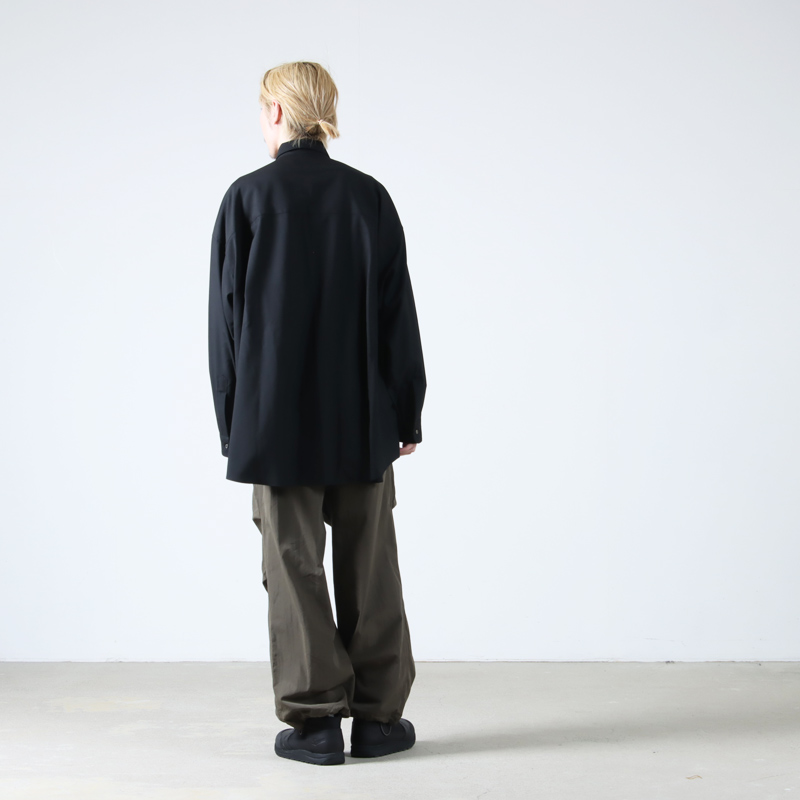 Graphpaper(եڡѡ) Extra Fine Wool L/S Oversized Regular Collar Shirt