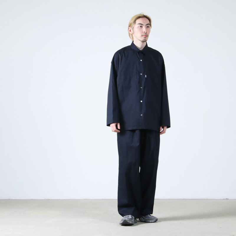 Graphpaper(եڡѡ) Solotex Twill L/S Oversized Box Shirt
