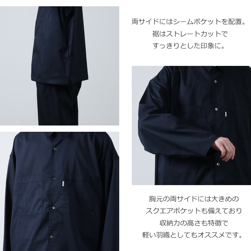 Graphpaper(եڡѡ) Solotex Twill L/S Oversized Box Shirt