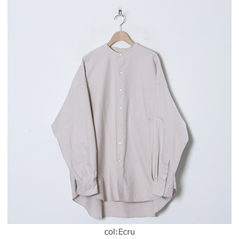 Graphpaper(եڡѡ) Oxford L/S Oversized Band Collar Shirt