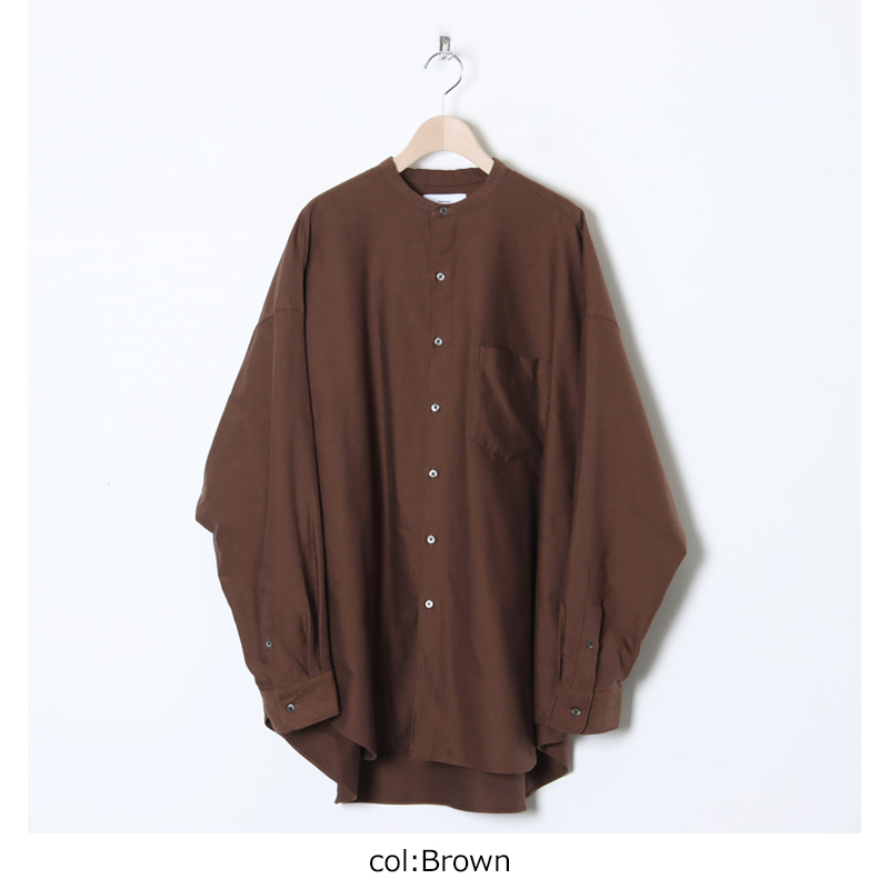 Graphpaper(եڡѡ) Oxford L/S Oversized Band Collar Shirt