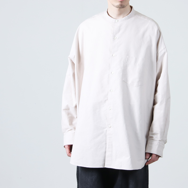 Graphpaper(եڡѡ) Oxford L/S Oversized Band Collar Shirt