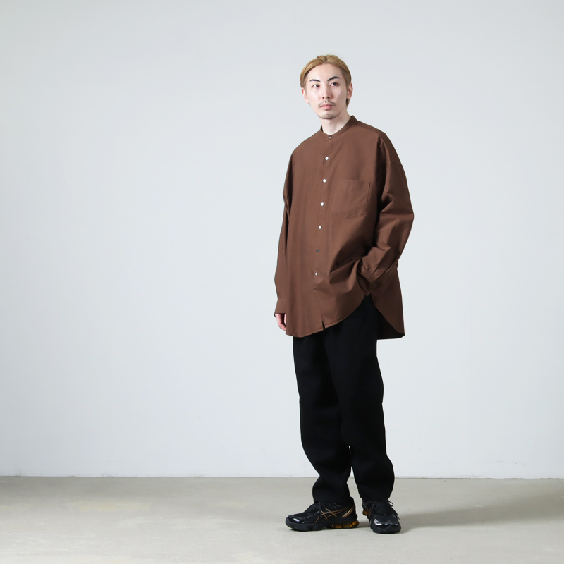 Graphpaper(եڡѡ) Oxford L/S Oversized Band Collar Shirt