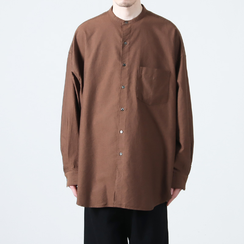 Graphpaper(եڡѡ) Oxford L/S Oversized Band Collar Shirt