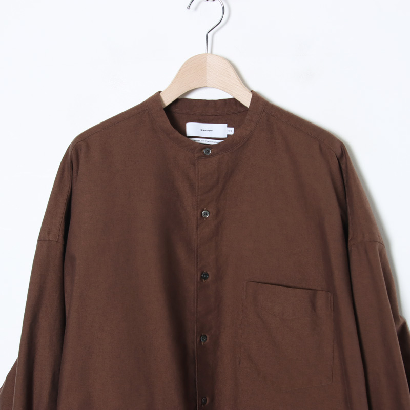 Graphpaper(եڡѡ) Oxford L/S Oversized Band Collar Shirt