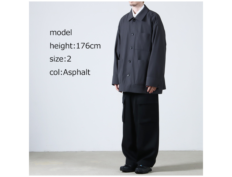 Graphpaper(եڡѡ) High Twist Gabardine Coverall Jacket