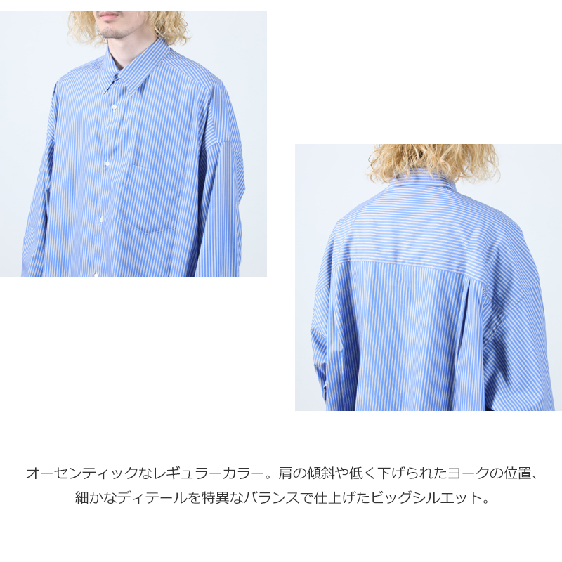 Graphpaper(եڡѡ) SIDOGRAS L/S Oversized Regular Collar Shirt