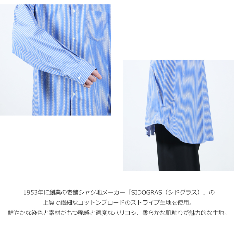 Graphpaper(եڡѡ) SIDOGRAS L/S Oversized Regular Collar Shirt