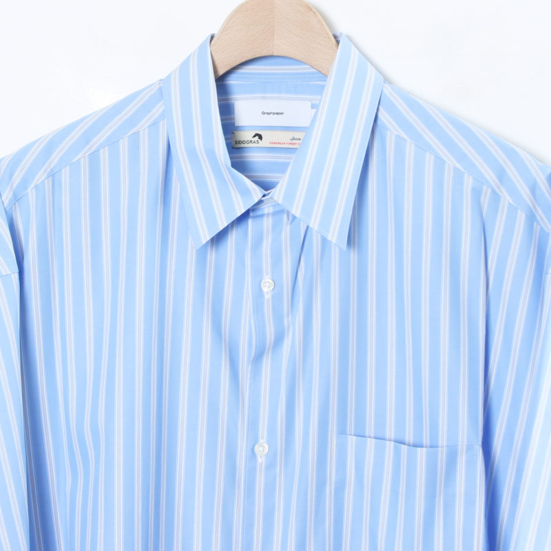 Graphpaper(եڡѡ) SIDOGRAS S/S Oversized Regular Collar Shirt