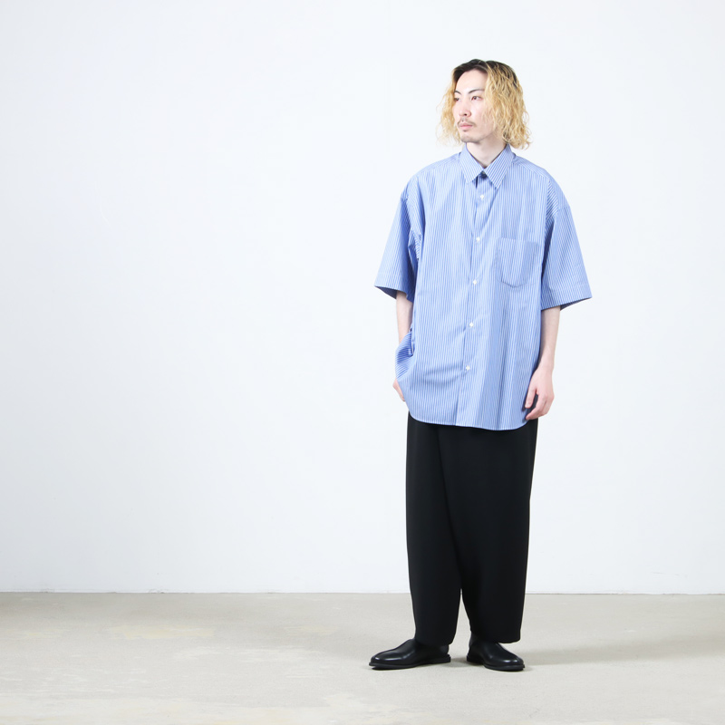 Graphpaper(եڡѡ) SIDOGRAS S/S Oversized Regular Collar Shirt