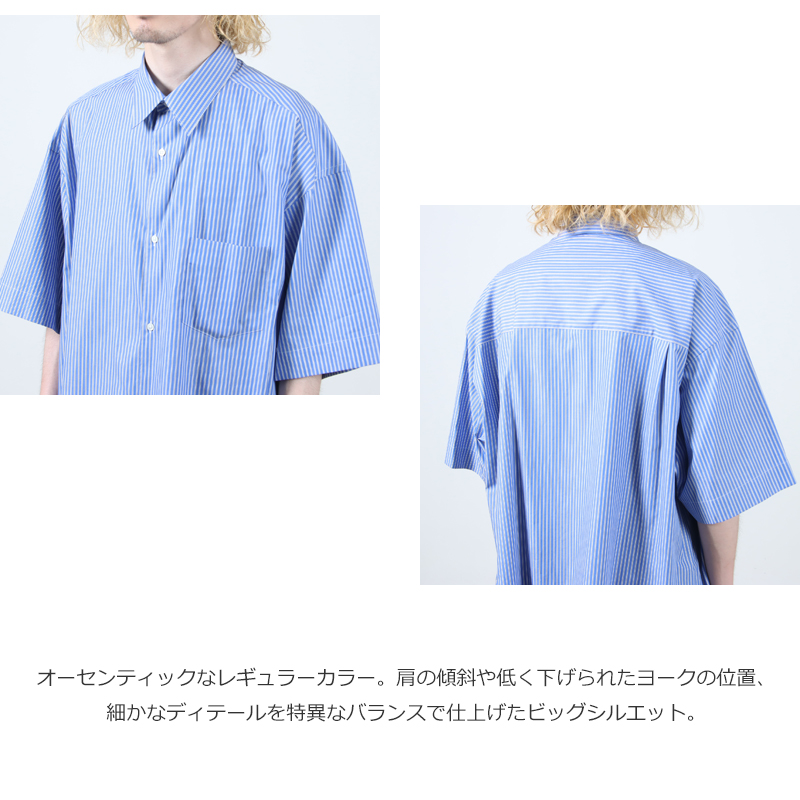 Graphpaper(եڡѡ) SIDOGRAS S/S Oversized Regular Collar Shirt